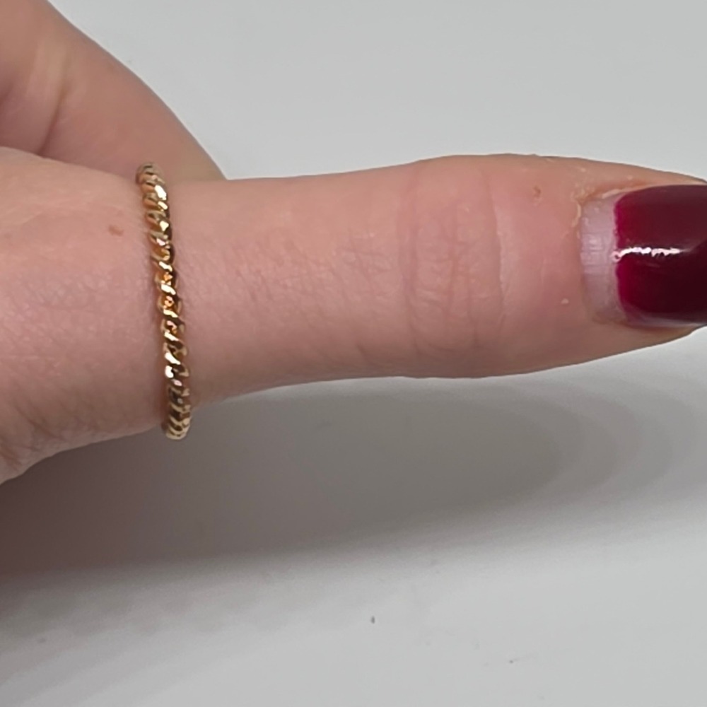 Stackable Ring Set Gold Tone Band Rings Thumb Ring Set - Picture 2 of 2